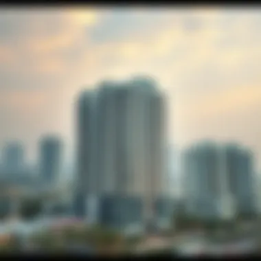 Aerial view of Al Nahda Tower Block B showcasing its architectural elegance