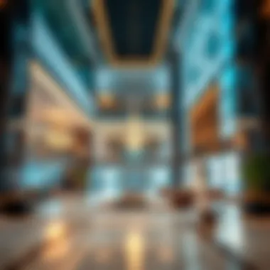 Luxurious lobby area of Al Nahda Tower Block B with modern decor