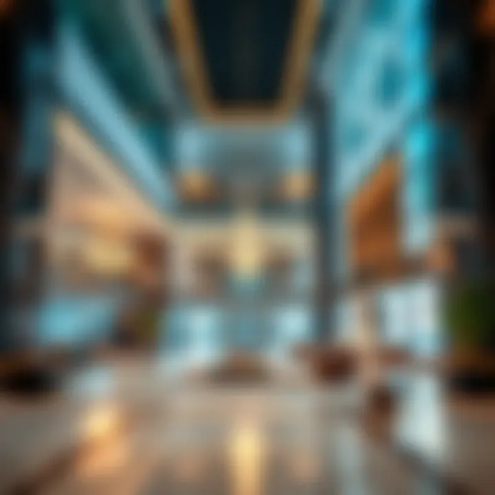 Luxurious lobby area of Al Nahda Tower Block B with modern decor