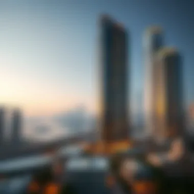 Overview of the surrounding Jumeirah Lakes Towers area