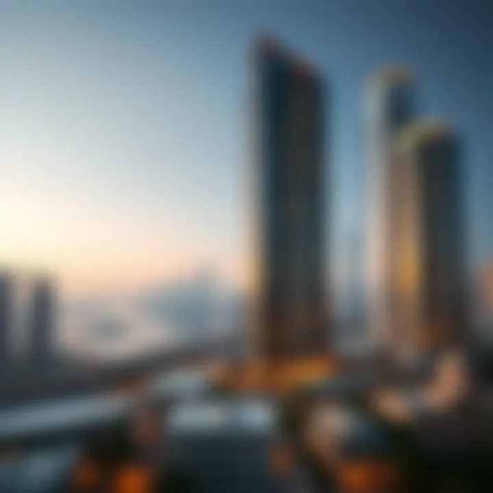 Overview of the surrounding Jumeirah Lakes Towers area
