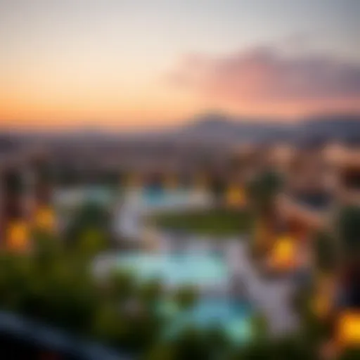 Aesthetic view of Al Furjan Club's vibrant community landscape