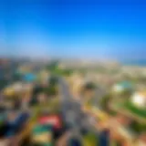 Aerial view of المحيصنة showcasing its vibrant community and urban landscape