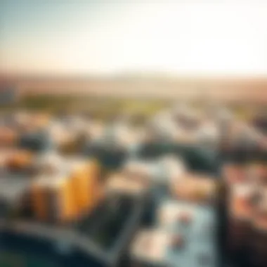 Aerial shot of Al Rigga highlighting the neighborhood landscape