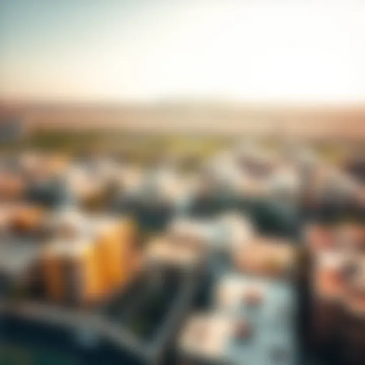 Aerial shot of Al Rigga highlighting the neighborhood landscape