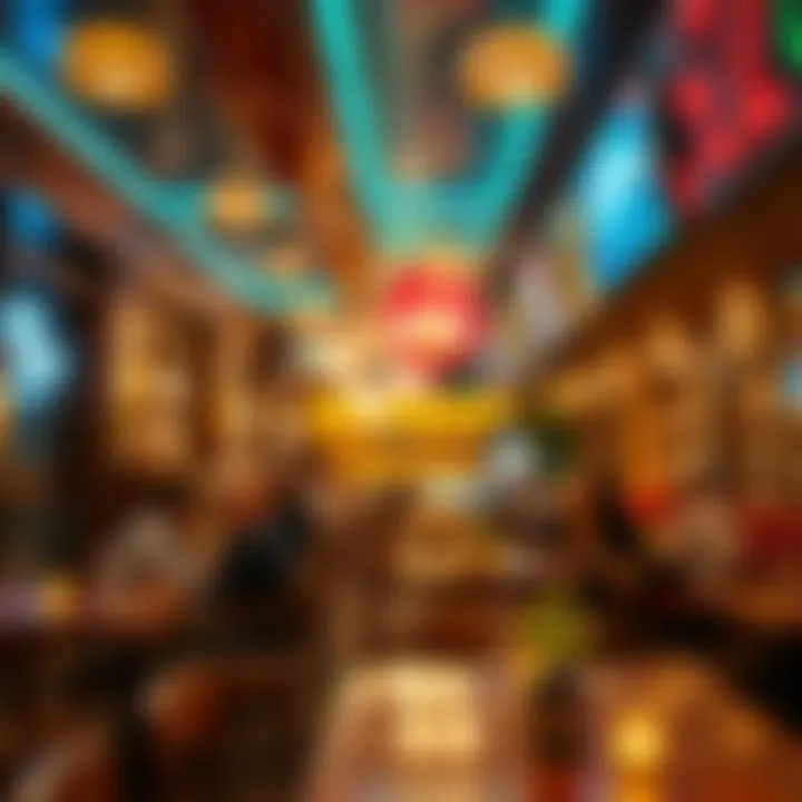 Vibrant atmosphere of a bustling Dubai eatery