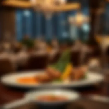 Gourmet Delight Artfully presented gourmet dish at a top Dubai restaurant