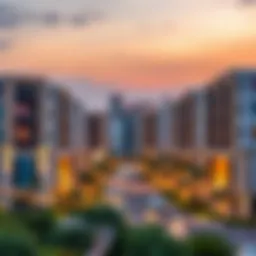 Stunning view of residential buildings in Emirates Islamic Mirdif