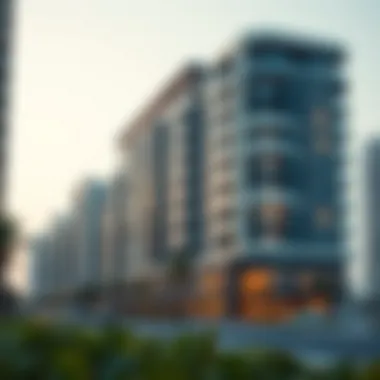 Elegant Modern Architecture of JBR Residences Luxurious residential buildings showcasing modern architecture in JBR
