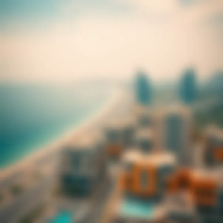 Stunning view of Jumeirah Beach with luxury properties in the foreground