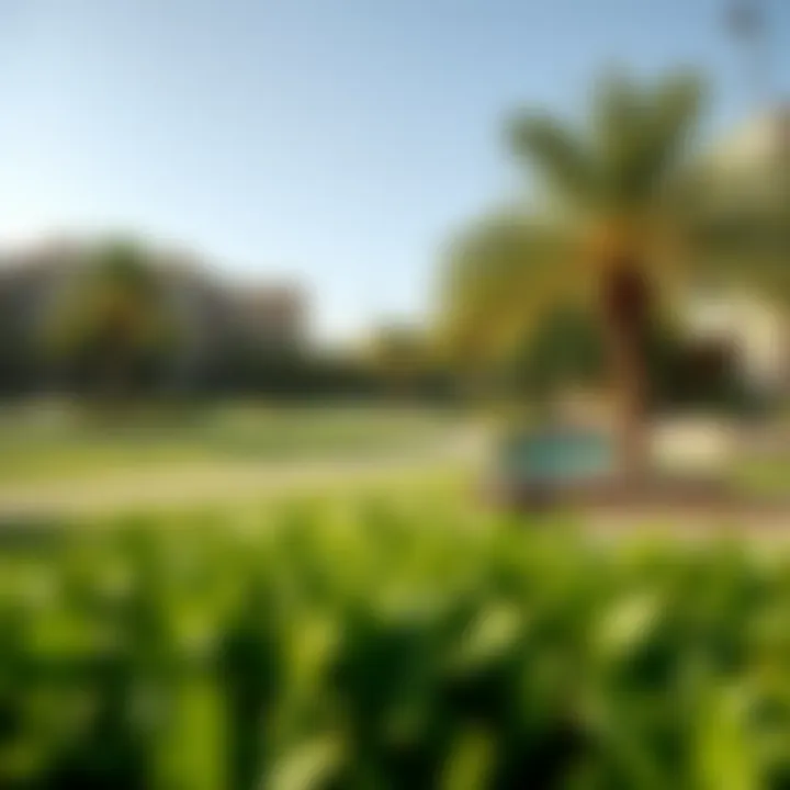 Scenic view of green spaces and landscaping near Orchid B