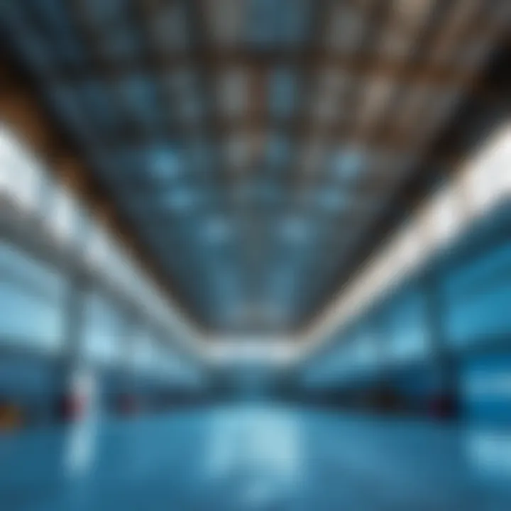 Interior of a modern warehouse showcasing ample storage space