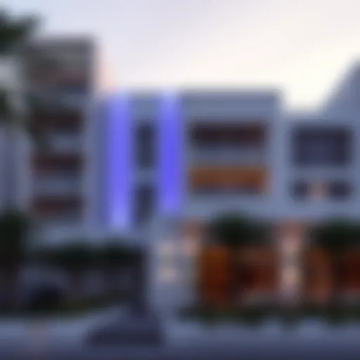 Lavender Hotel Al Nahda exterior view showcasing modern architecture