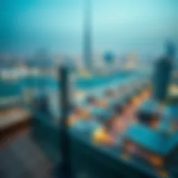 Stunning view of Dubai skyline from Nabeel Rooftop