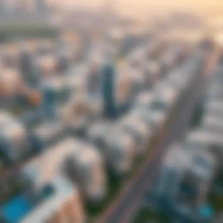Aerial view of الخوانيج ووك showcasing modern architecture