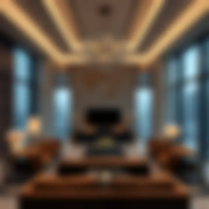 Luxurious interior design showcasing modern aesthetics in Dubai